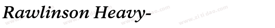 Rawlinson Heavy字体转换